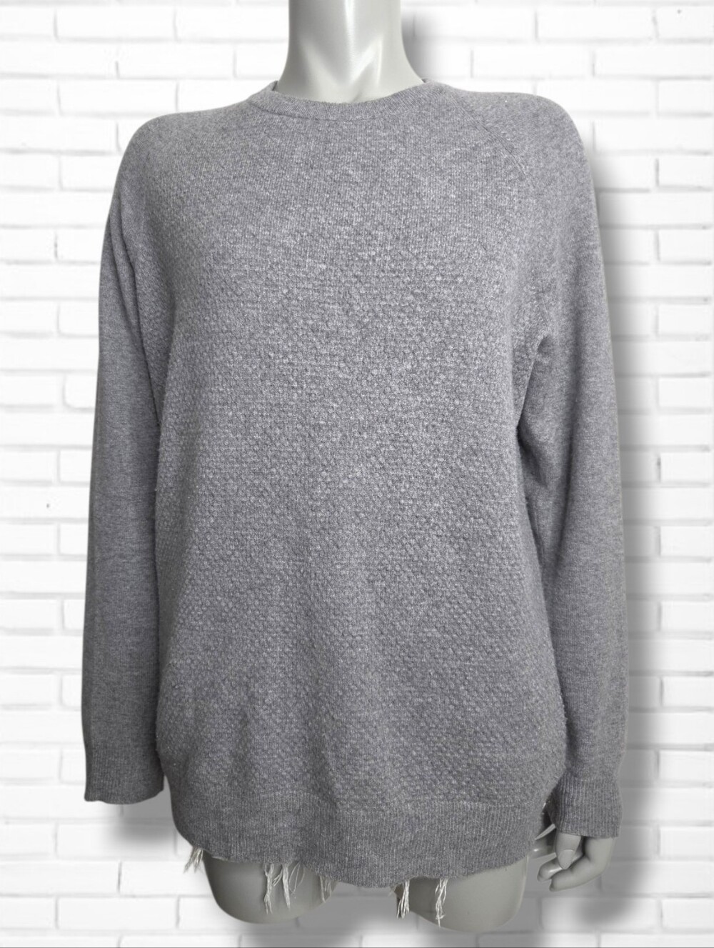 H&M Cashmere Men's Size M Grey Cashmere Crewneck Knit Sweater